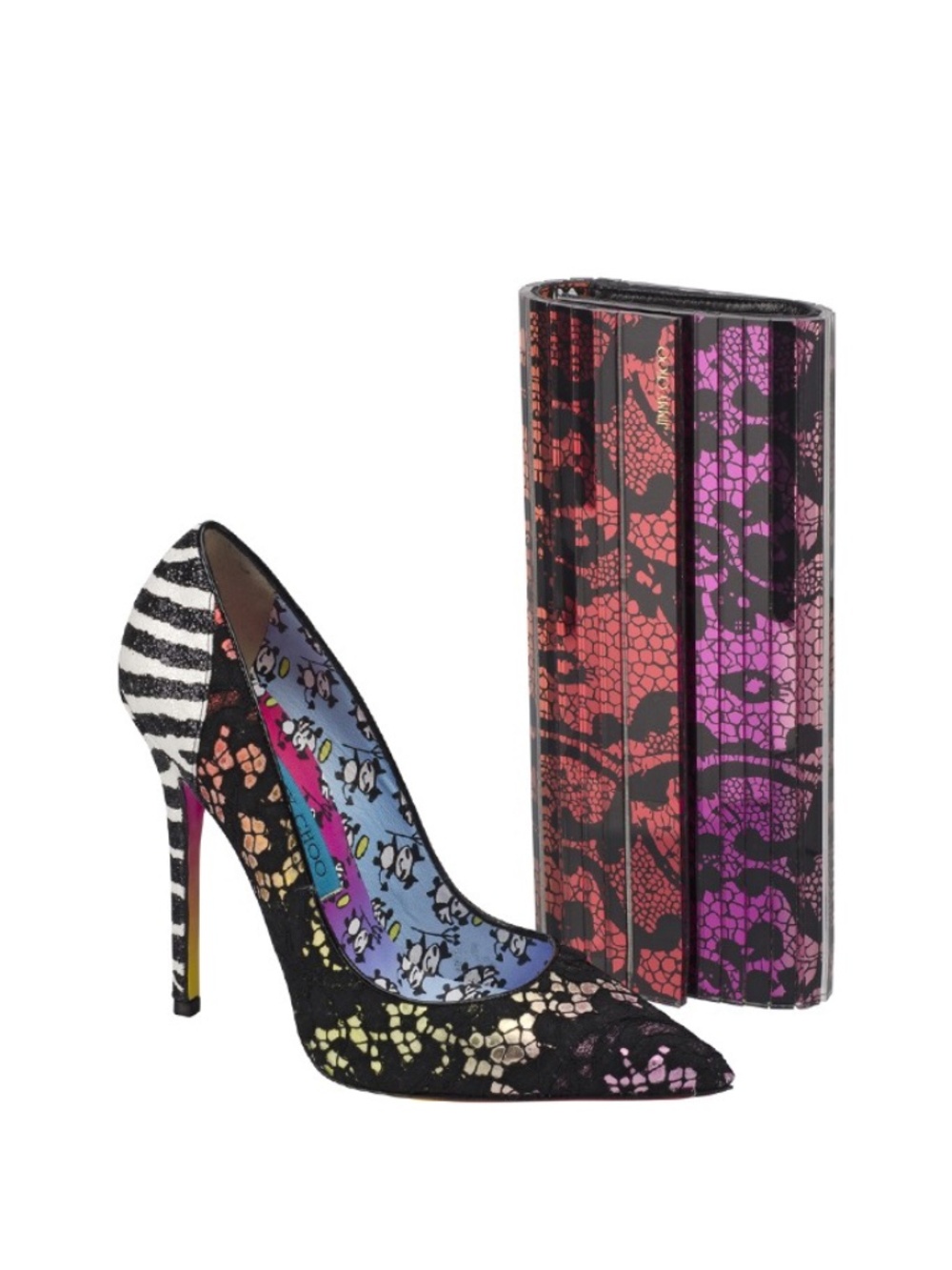 RARE Jimmy Choo x Rob Pruitt Candy Lace Acrylic Clutch | Premium Edition